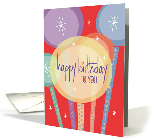 Hand Lettered Business Birthday Flaring Bright Sparkling Candles card