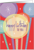 Hand Lettered Business Birthday Flaring Bright Sparkling Candles card