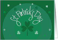 Hand Lettered St. Patrick’s Day with Shamrocks and Circles card