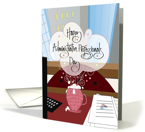 Hand Lettered Administrative Professionals Day Desk with... (1243978)