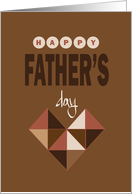 Hand Lettered Father’s Day, Stacked Wording with Cubic Heart card