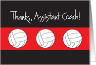Thanks Assistant Volleyball Coach with Trio of Volleyballs card