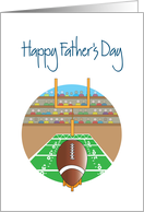 Father’s Day for Football Player or Fan, Football and Goalpost card