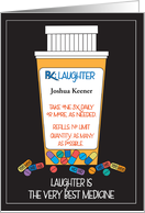 Pharmacy Technician Day Laughter Best Medicine Custom Prescription card