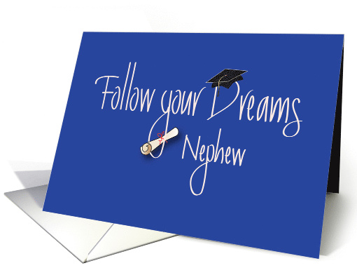 Hand Lettered Graduation Congratulations for Nephew, with Diploma card