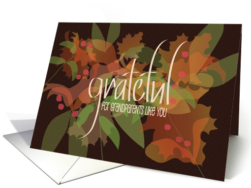Hand Lettered Thanksgiving Grateful for Grandparents with... (1279044)