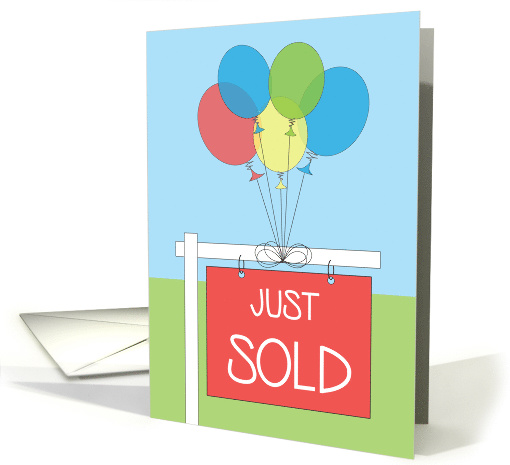 Congratulations for Selling Your Home, Colorful Balloon Bunch card