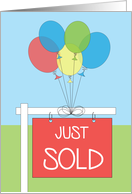 Congratulations for Selling Your Home, Colorful Balloon Bunch card