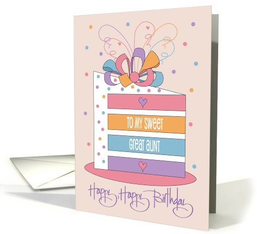 Hand Lettered Birthday for Great Aunt Rainbow Birthday... (1282852)