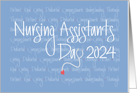 Nursing Assistants Day 2024 Stethoscope and Nursing Qualities card