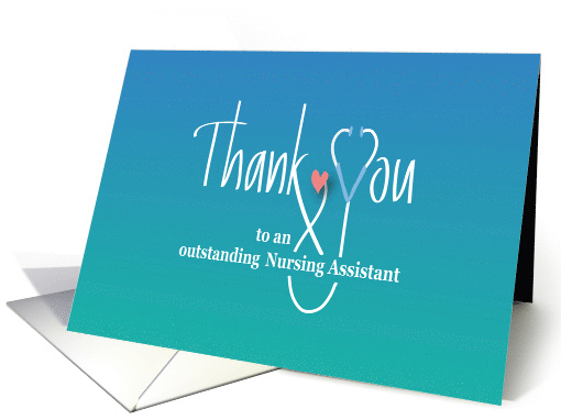 Hand Lettered Nursing Assistants Day 2024 Thank You Stethoscope card