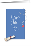 Graduation Congratulations to RN, Diploma and Stethoscope card