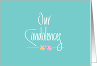 Business Sympathy and Condolences with Colorful Floral Accents card