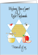 Rosh Hashanah from All of Us, Honey and Apples card