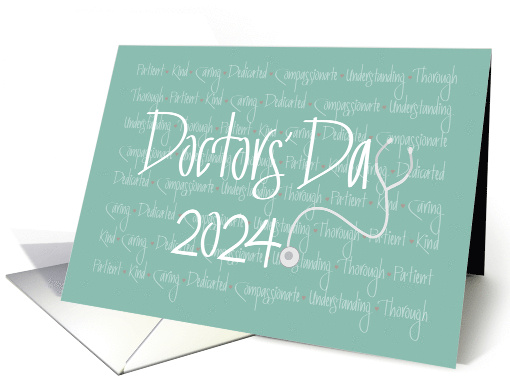 Hand Lettered Doctors' Day 2024 with Character Words and... (1305124)