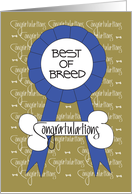 Congratulations for Dog Show for the Best of Breed Award card