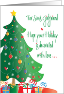 Christmas for Son’s Girlfriend, Decorated Tree and Gifts card