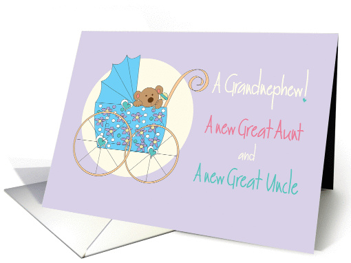 Becoming a Great Aunt & Great Uncle to Grandnephew card (1349642)