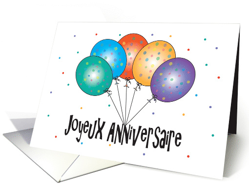 Joyeux Anniversaire Ballons avec Beaucoup de Couleurs card (1352512)