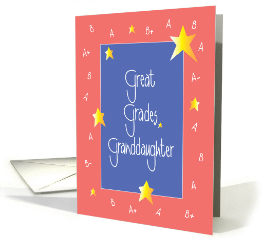 Congratulations for Good Grades for Granddaughter card (1355548)