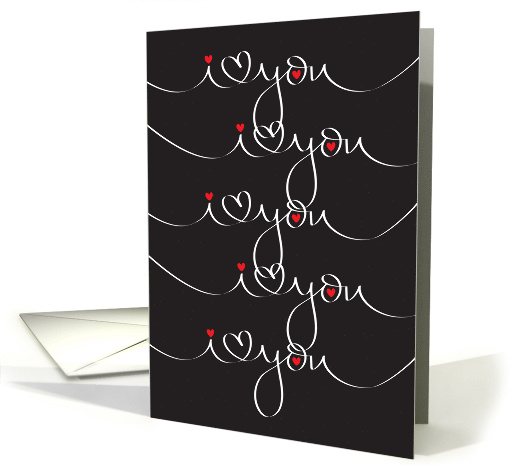 Hand Lettered Valentine's Day I Love You Repeated Pattern... (1356570)