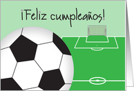 Spanish Birthday with Soccer Ball, Feliz Cumpleanos card