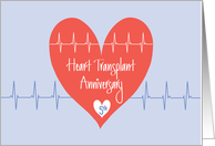 Fifth Anniversary of Heart Transplant, So Happy for You card
