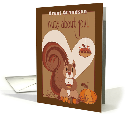 Hand Lettered Great Grandson Thanksgiving, Nuts about You... (1370774)