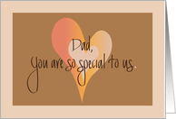 Father’s Day for Dad from All of Us, Hearts, You are special to Us card
