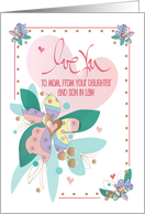 Hand Lettered Love You Mother’s Day Mom from Daughter & Son in Law card