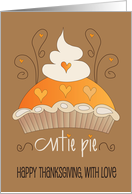 Hand Lettered Thanksgiving for Kids for Cutie Pie with Pumpkin Pie card