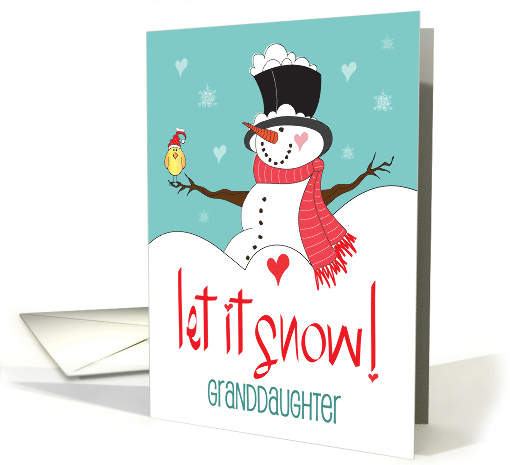 Christmas for Granddaughter Let it Snow Snowman in Top... (1373014)