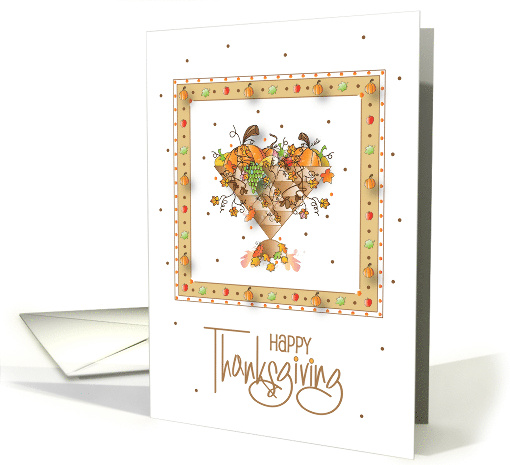 Hand Lettered Thanksgiving Triangular Cornucopia Pumpkins... (1373898)