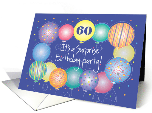 Surprise 60 Year Old Birthday Party Invitation with... (1380956)