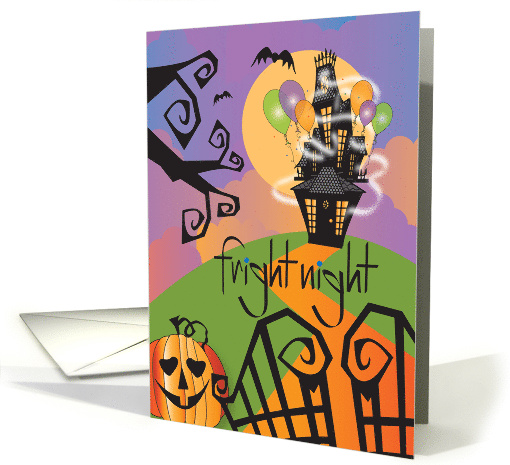 Halloween Birthday Party Invitation with Haunted House... (1380984)
