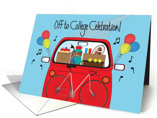 Invitation to Off the College Celebration with Loaded Car... (1382360)