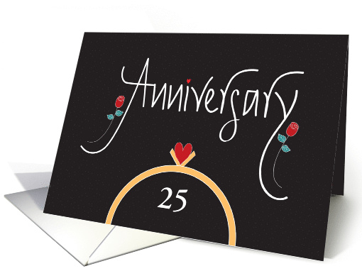 Wedding Anniversary Congratulations with Custom Year & Ring card