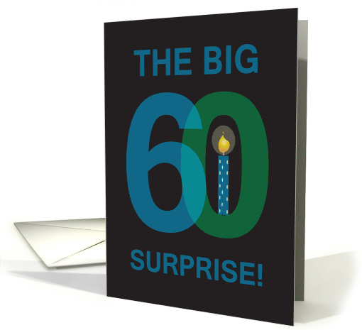 Invitation to 60 Year Surprise Birthday Party with The Big 60 card