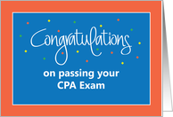 Congratulations on Passing CPA Exam, Confetti Celebration card