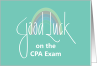 Good Luck on the CPA Exam, Hand Lettering with Rainbow card