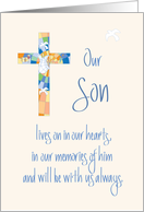 Sympathy in Loss of Our Son, Cross & Heartfelt Sentiments card