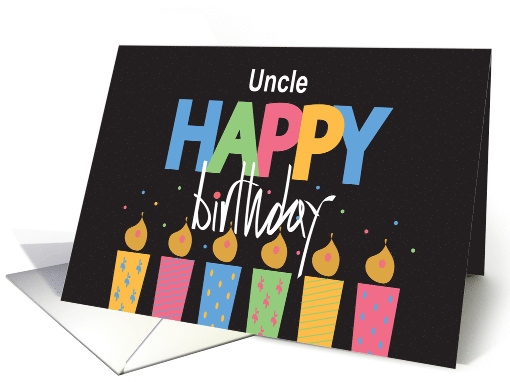 Hand Lettered Birthday Uncle Colorful Letters and... (1396418)