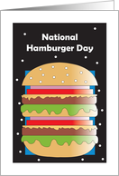 National Hamburger Day, with Stacked and Loaded Burger card