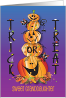 Halloween for Granddaughter Trick or Treat Stacked Jack O’ Lanterns card