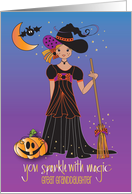 Halloween for Sweet Great Granddaughter You Sparkle with Magic card