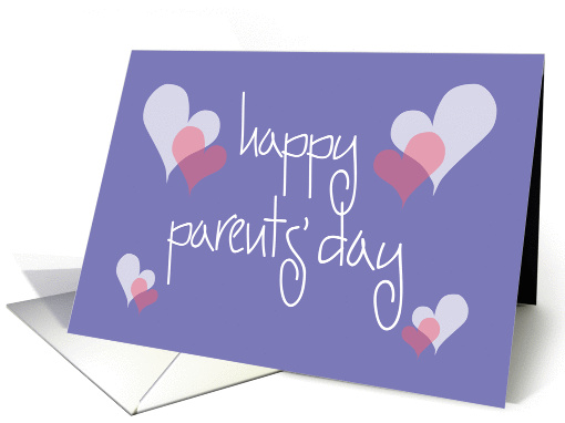 Parents' Day with Hand Lettering and Hearts card (1430782)