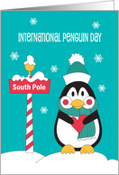 International Penguin Day, Penguin Snow Mounds at South Pole card