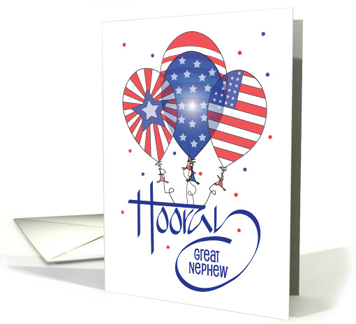 Hand Lettered Fourth of July Great Nephew Hooray... (1435476)