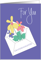 Thinking of You Granddaughter, Envelope with Floral Bouquet card