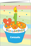 Feliz Cumpleaos Magdalena Corazon con Nombre y Aos Personalizado card
